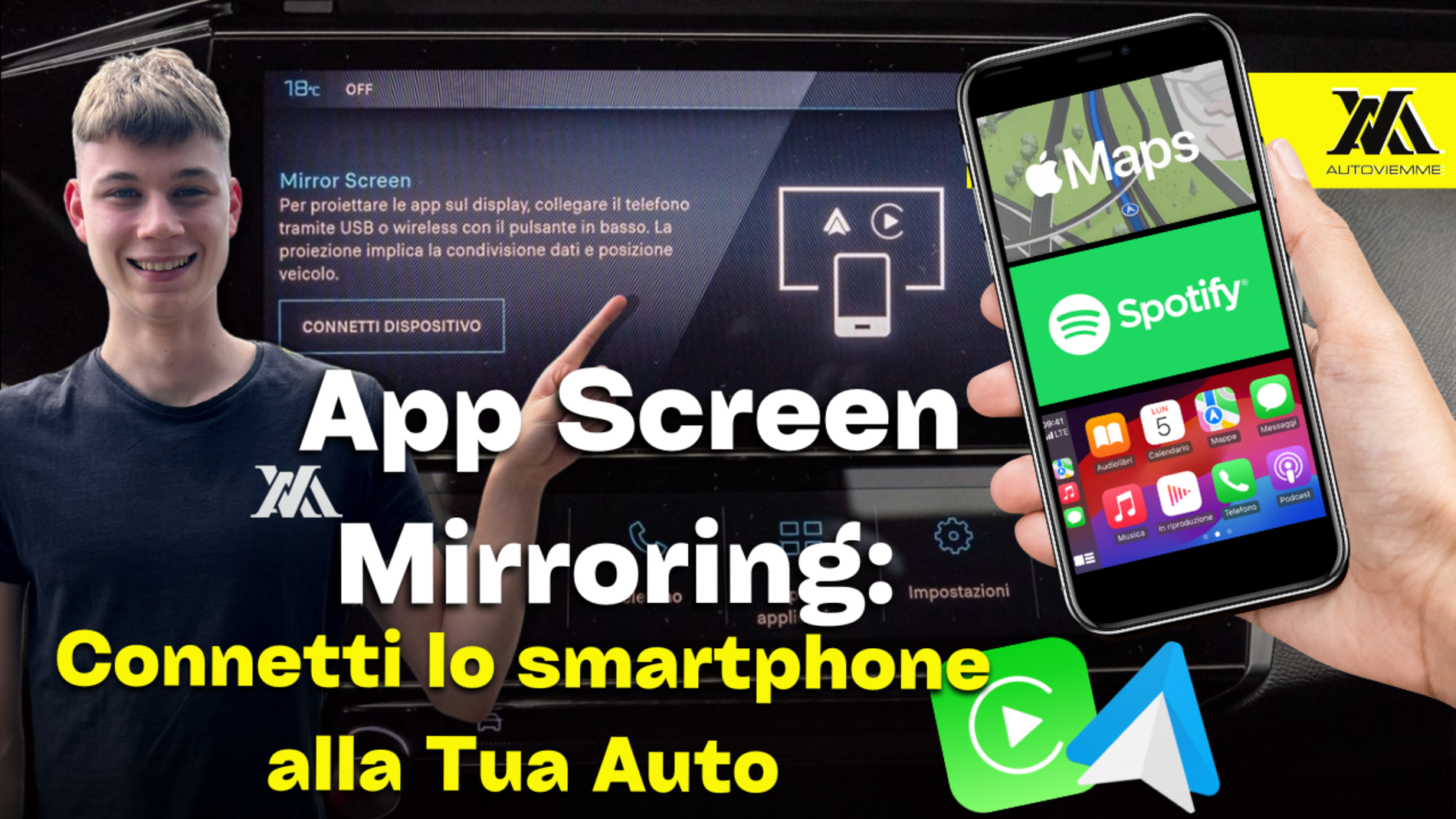 App Screen Mirroring: Come collegare il telefono alla macchina - Autoviemme