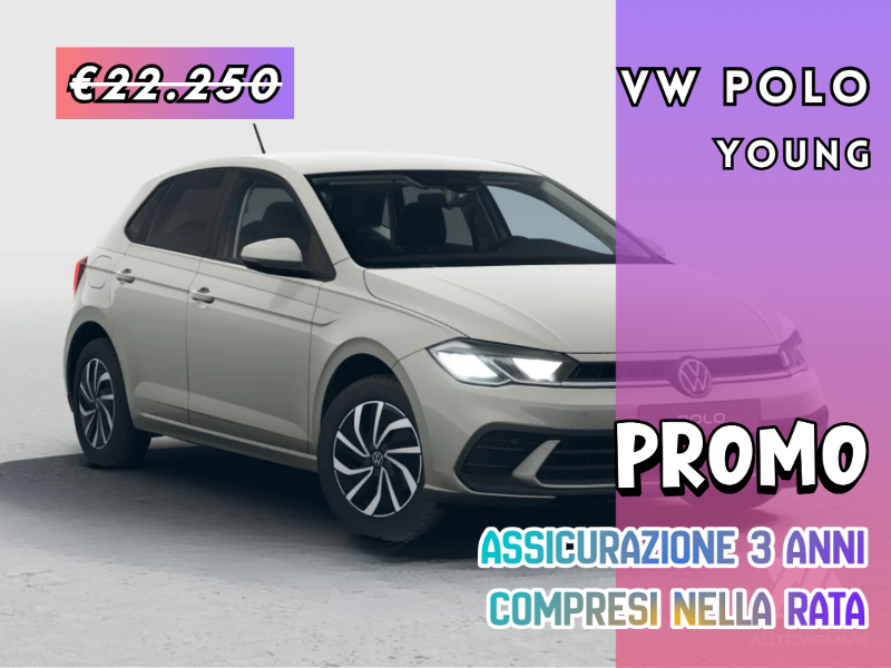 VOLKSWAGEN Polo VI 2022 Polo 1.0 Young 80cv - Autoviemme